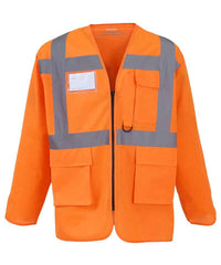 Yoko YK014 Hi-vis executive long sleeve waistcoat (HVJ800)