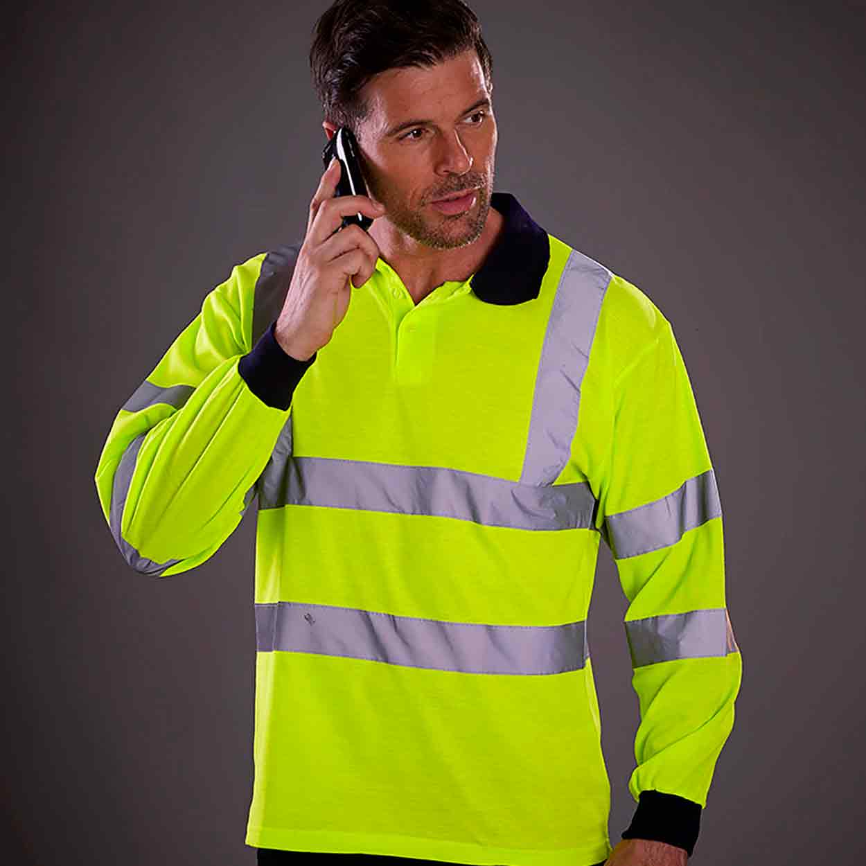 Yoko YK021 Hi Vis Long Sleeve Polo (HVJ310)