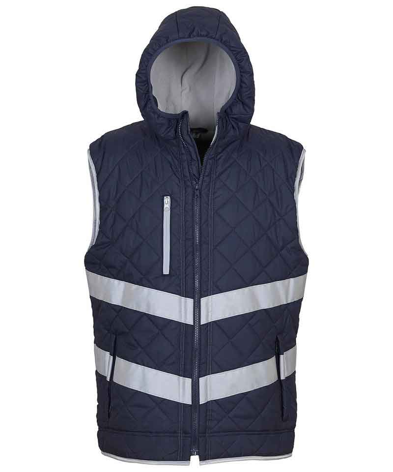 Yoko YK026 Hi-vis Kensington hooded gilet (HV007)