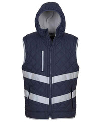 Yoko YK026 Hi-vis Kensington hooded gilet (HV007)