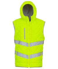 Yoko YK026 Hi-vis Kensington hooded gilet (HV007)