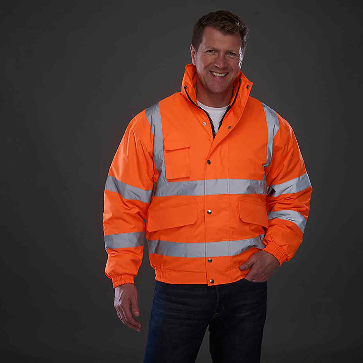 Yoko YK043 Hi Vis Classic Bomber Jacket (HVP211)