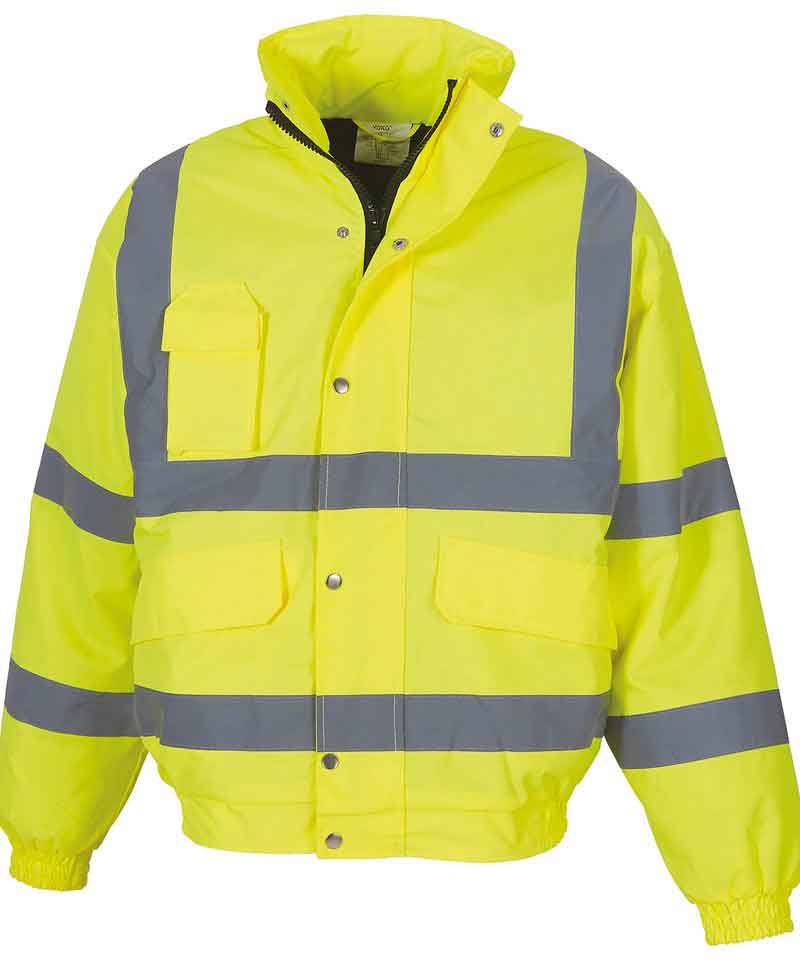 Yoko YK043 Hi Vis Classic Bomber Jacket (HVP211)