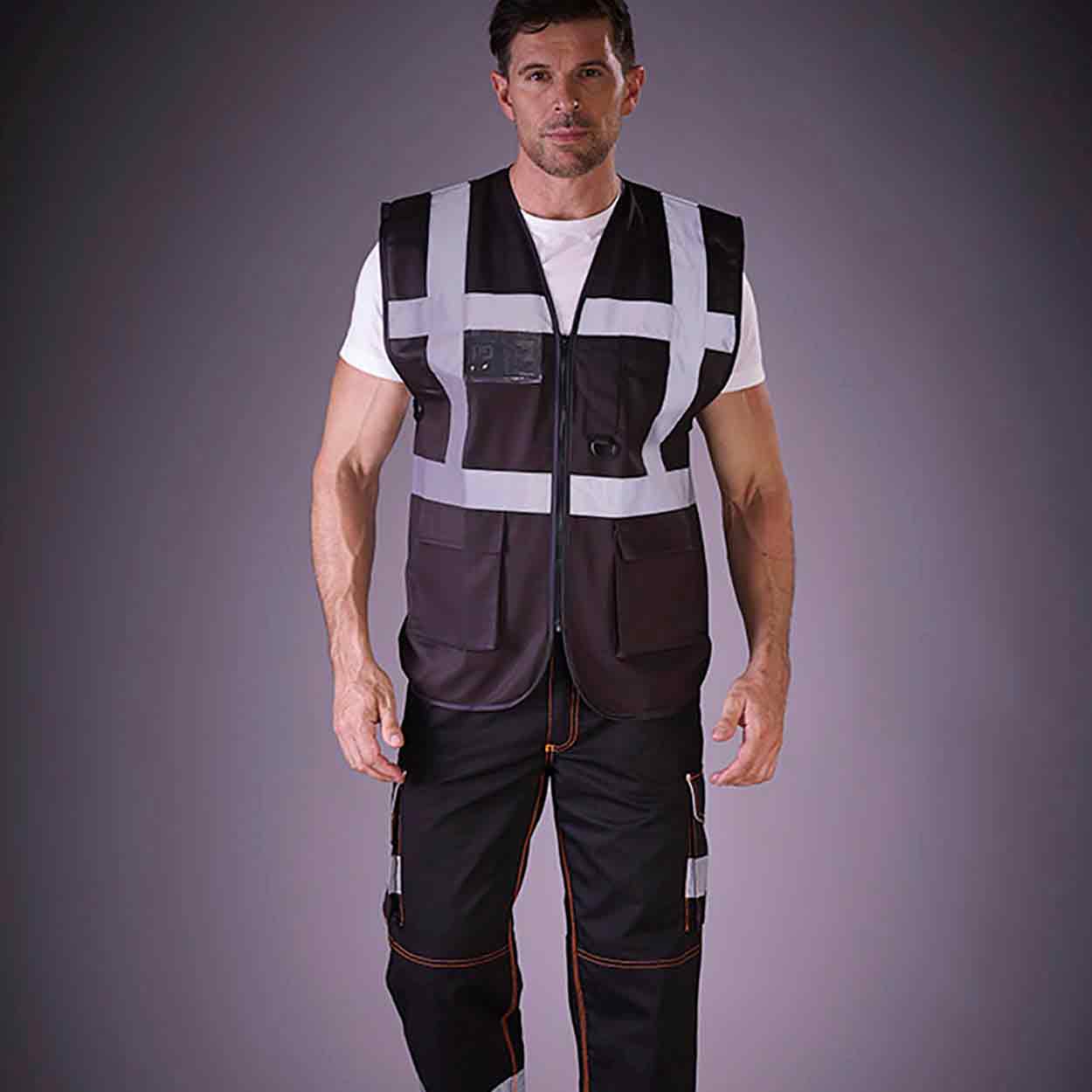 Yoko YK073 Hi Vis Polycotton Cargo Trousers With Knee Pad Pockets (HV018T/3M)