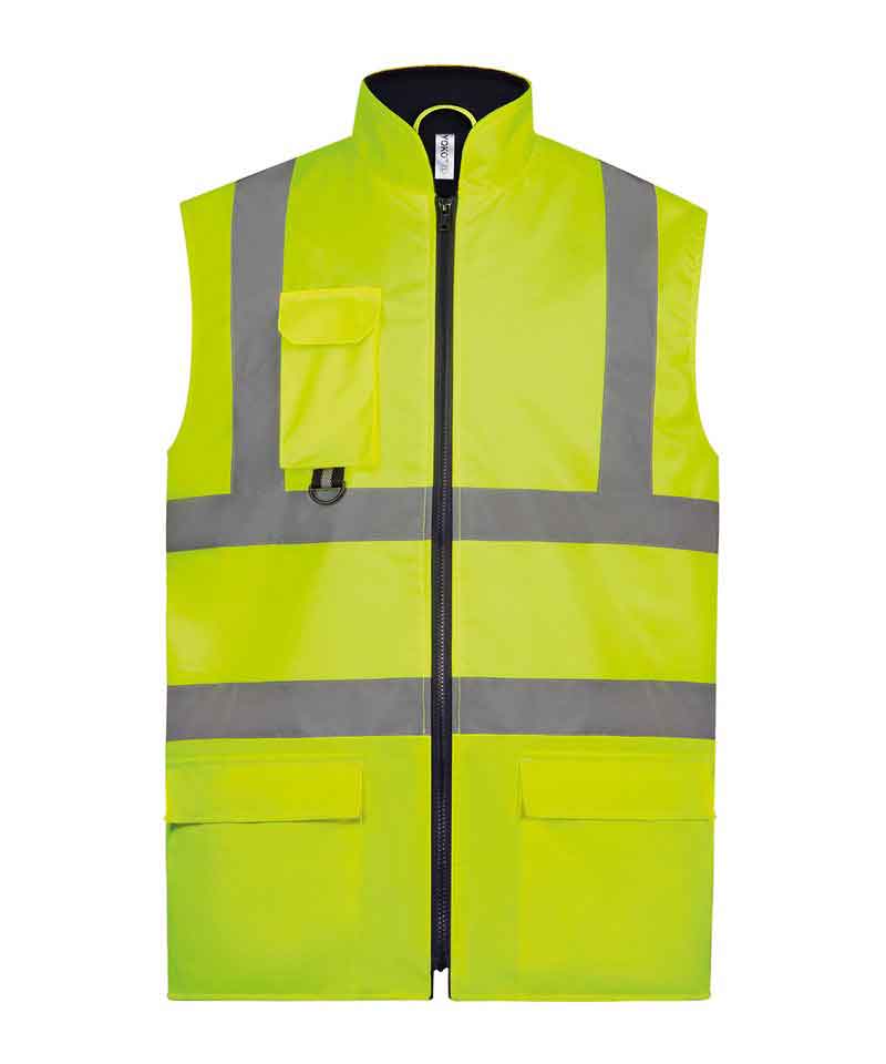 Yoko YK105 Hi-vis padded bodywarmer (HV005)