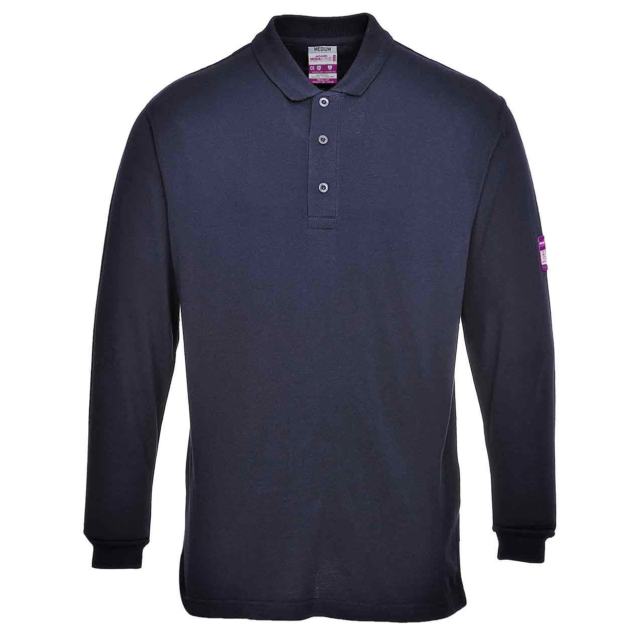 Portwest FR10 Flame-Resistant Anti-Static Long Sleeve Polo Shirt - Workwear  Polo Shirts & Tees - Workwear Tops - Workwear - Best Workwear