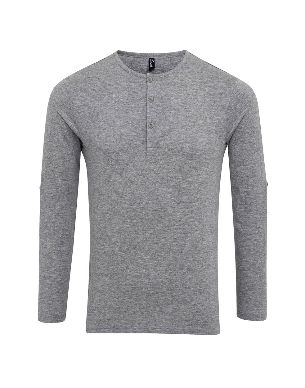 Premier PR218 Long John roll-sleeve tee - Mens Long Sleeve T-Shirts -  Unisex / Men's T Shirt Alternatives - Unisex / Men's T Shirts - T Shirts -  Leisurewear - Best Workwear
