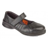 Himalayan 2212BK Ladies S1P Black Star Velcro Shoe