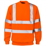 Supertouch H67 Hi Vis Crew Neck Sweatshirt