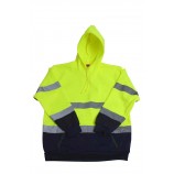 Blackrock 81300 Hi-Vis Yellow/Navy Two-Tone Hooded Sweatshirt