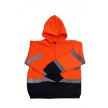 Blackrock 81400 Hi-Vis Orange/Navy Two-Tone Hooded Sweatshirt