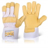 B-Flex Canadian Yellow Hide Rigger Glove Pack of 10