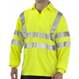 Click CFRHVPSLSAS Hi-Viz Flame Retardant Anti Static Long Sleeve Polo Shirt