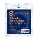 Click Medical CM0451 Gauze Swabs 5Cm X 5Cm Pack Of 5 Sterile