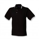 Henbury H150 Contrast Tipped Pique Polo 