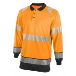 Click HVTT015 Hivis Two Tone Polo Shirt L/S