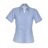 Kustom Kit Ladies Pinstripe Short Sleeve Shirt
