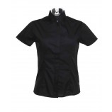 Kustom Kit Bargear® Ladies Short Sleeve Mandarin Collar Shirt