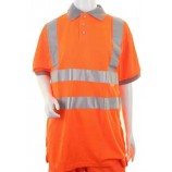 B-Seen LPK26 Ladies Hiviz Or S/S Polo