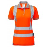 NEW PR701 PULSAR Ladies Rail Spec Short Sleeve Hi-viz Polo Shirt