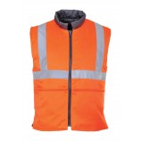 Portwest Hi-Vis Reversible Bodywarmer GO/R 