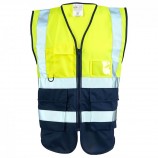 Supertouch H115Hi Vis Yellow 2 Tone Executive Vest