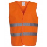 Yoko YK003 Hi Vis 2 Bands Waistcoat (HVW102)